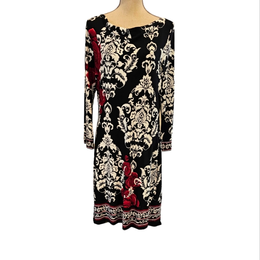 🚨NWOT White House Black Market Baroque Print Midi Dress